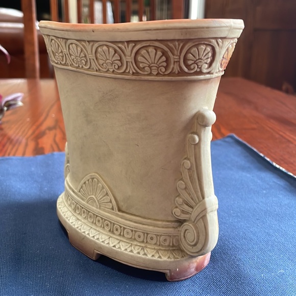 Vintage Antique Schafer and Vater Bisque Jasperware Porcelain Vase Roman Theme - Picture 9 of 14